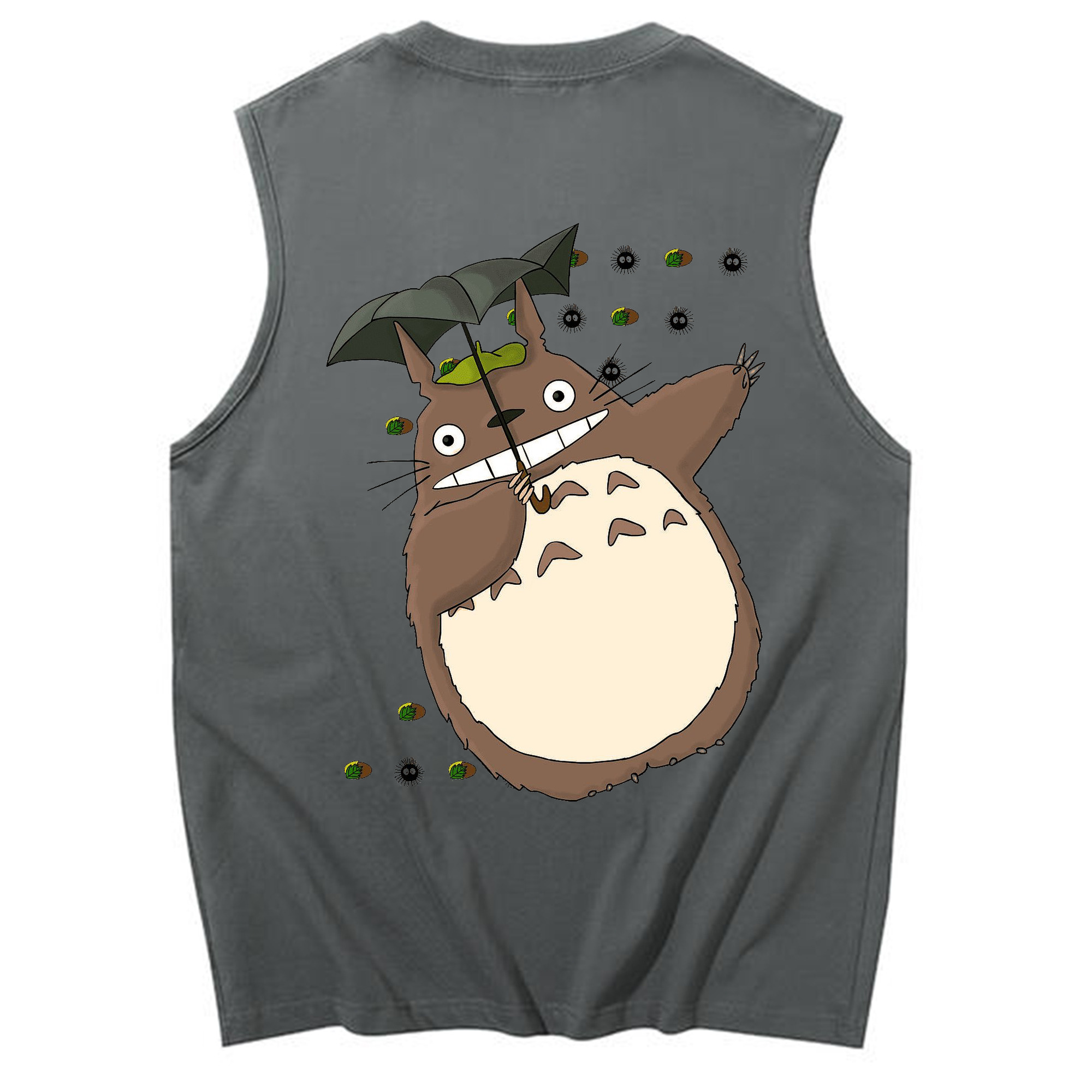 （画像用） となりのトトロ 草壁メイ 草壁サツキ My Neighbor Totoro Satsuki Kusakabe Mei Kusakabe コットン100％タンクトップ（背面プリント）